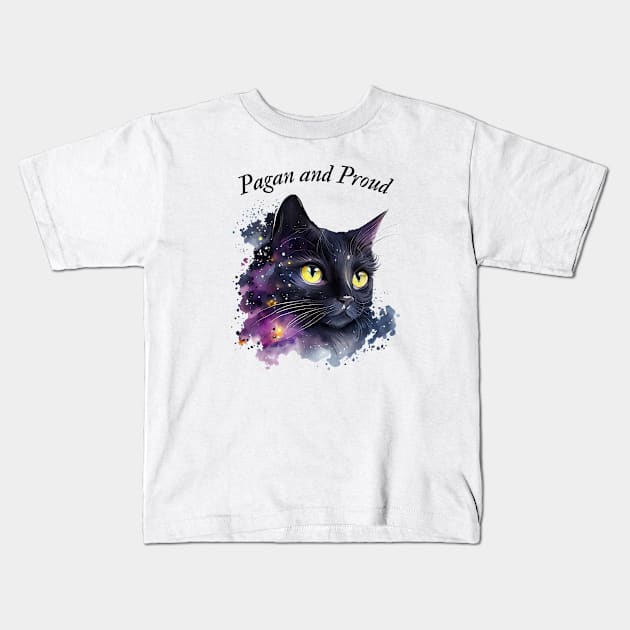 Witch's Black Cat Kids T-Shirt by Erin's Witchy Wear